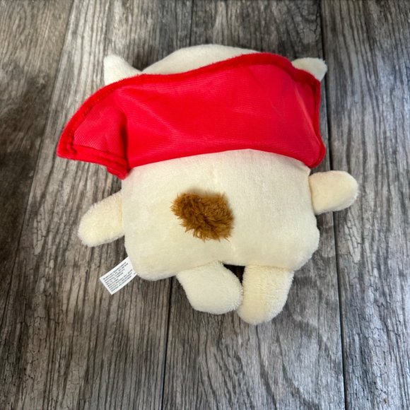 JAKKS Bull Dog Cream with Red Cape Soft Plush Animal Toy 10" x 9" - Picture 4 of 8